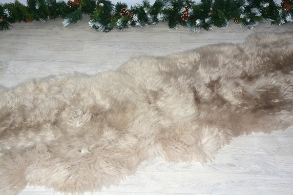 2er Lammfell Teppich Beige (öko)